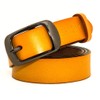 ESPOFY Women's Genuine Leather Belt with Single Prong Alloy Buckle