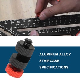 eMagTech 1 x Stair Gauge Lightweight Aluminum Alloy Red Stair Layout Measuring Tool Frame Tool for Rafter Layout High Precision Stair Gauge