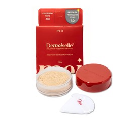 Demoiselle Polvo Facial Suelto Traslúcido de Arroz TONO CLARO RACHEL ROSA con FPS 30