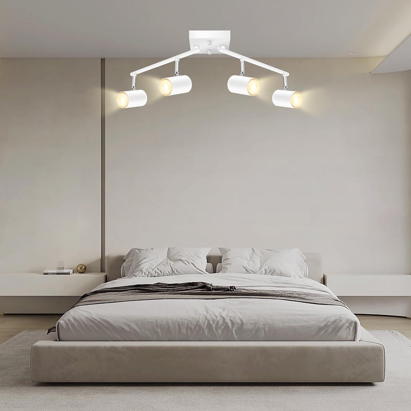 BoostArea 4-Light Track Lighting Kit, Modern Track Lighting Fixtures Ceiling,