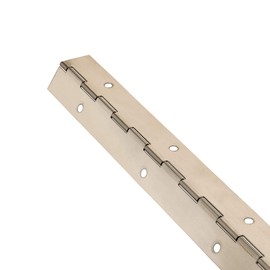 Gedotec Piano Tape for Screwing | Rolled Door Hinge Nickel-Plated Metal | 900 x 20 mm | Robust Folding Hinge | Solid Silver | Furniture Hinge Drilled | 1 Piece - Hinge