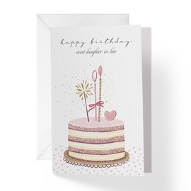 1Up Greetings | Happy Birthday Card for Daughter-In-Law | 5”x7.5” with Envelope | Made in USA | BIRDAULAW1