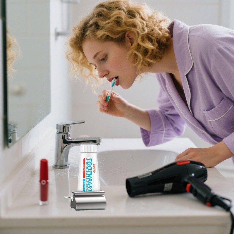 LOVEINUSA Toothpaste Tube Squeezer Dispenser, 2PCS Toothpaste Roller Squeezer Tool