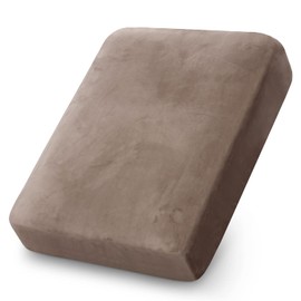 Stretch Velvet Couch Cushion Covers for Individual Cushions Sofa Cushion Covers Seat Cushion Covers, Thicker Bouncy with Elastic Edge Cover up to 10 Inch Thickness Cushions (1 Piece, Taupe)