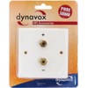 Dynavox Loudspeaker Wall Connection Panel White / 2 x Banana