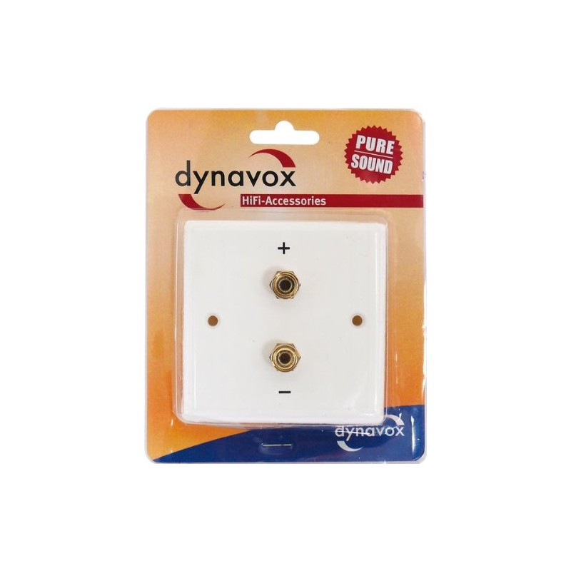 Dynavox Loudspeaker Wall Connection Panel White / 2 x Banana