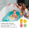 4Pcs Baby Bath Sponges, Soft Safe Animal Shapes Baby Bath