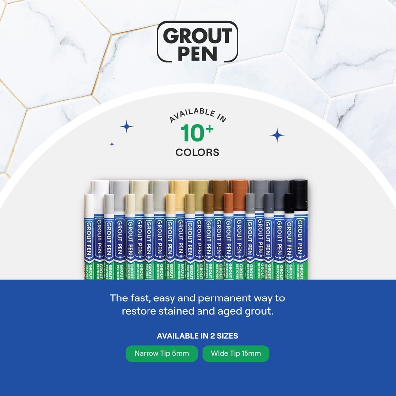 Twin Pack (TERRACOTTA) Grout Pen - Designed for restoring tile