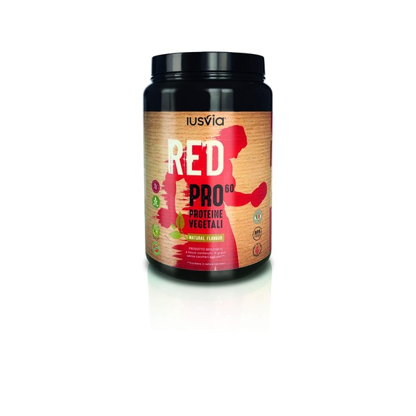 IUSVIA RED PRO60® Proteine vegetali bio - Barattolo da 450 gr. VEGAN