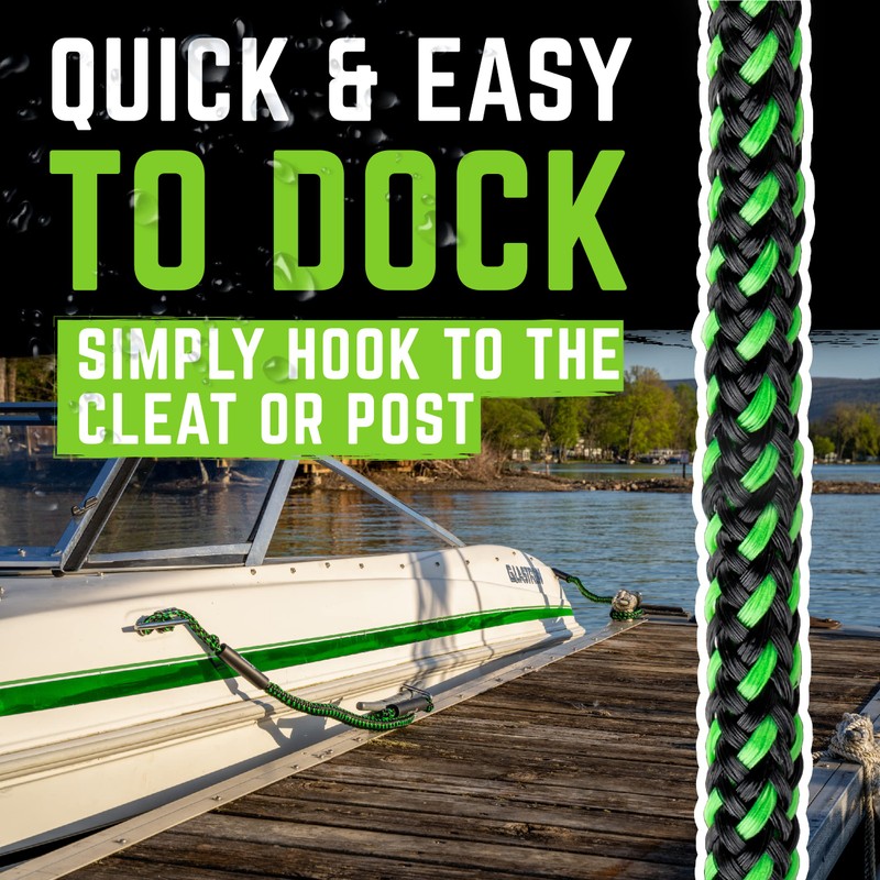 Gradient Fitness Bungee Dock Line | Marine Rope Boat Dock