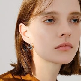 Dragon Earrings 925 Sterling Silver Celtic Knot Moon Earrings Dragon Earrings with Green Zirconia Animal Dragon Jewellery Gifts for Women, Sterling Silver, Cubic Zirconia