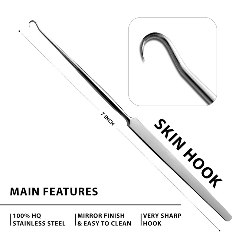 Skin Hooks, Retractors,Blunt, Sharpe Single and Double Ball Ended (Frazier)