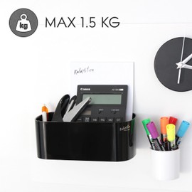 KalaMitica Storage Box Magnetic Wall Planter 22 x 12 x 8.5 cm Black