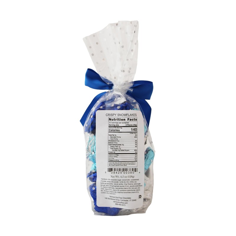 Vermont Nut Free Chocolates Holiday Chocolate Snowflakes (Crispy Chocolate) 4.5