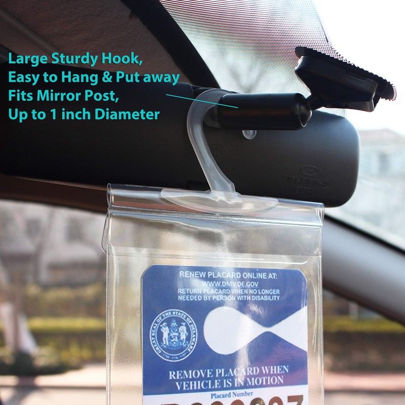 LotFancy - Soporte para Colocar Placa de discapacidad para estacionar,