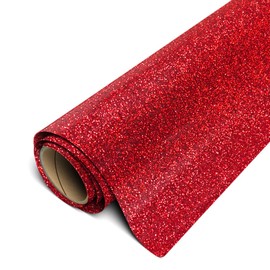 Siser Glitter HTV 12"x3ft Roll (Red) Iron on Heat Transfer Vinyl