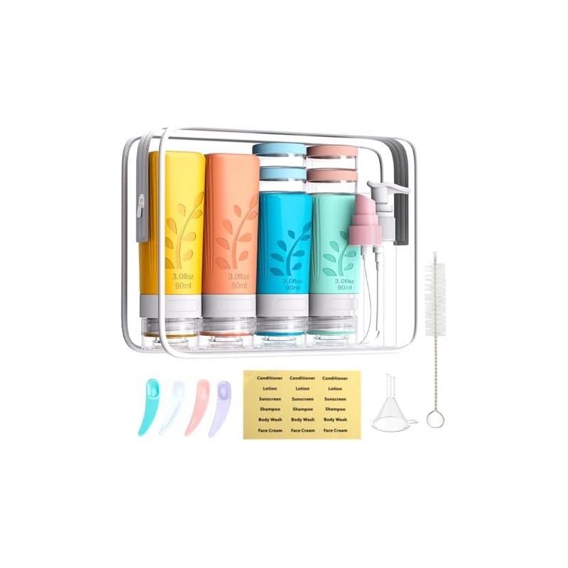 Janety Kit De Botellas De Viaje Y Envases Portátiles Rellenables