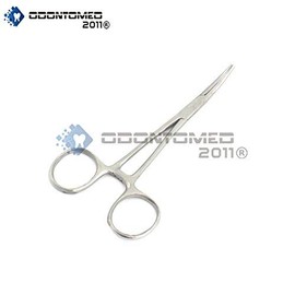 OdontoMed2011 PET Dog Hair Puller Remover Stainless Steel HEMOSTAT Locking CRILE Forceps 5.5" Curved Full Serrated ODM