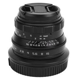 35mm F1.4 RF Mount Full Frame Wide Angle Camera Lens - Fixed Focus Manual Lens - for Scenery, Portrait, Food, Documentary - for Canon R/RP/R5/R6