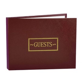 Hortense B. Hewitt Wedding Accessories Guest Book, Burgundy, 7.5-Inches X 5.75-Inches