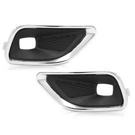 G-PLUS Front Bumper Fog Light Lamp Covers Bezel Chrome Compatible with Jeep Cherokee 2019-2020