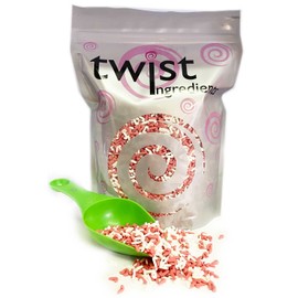 Twist Ingredients - Sprinkle Shapes - Matt Red & White Candy Canes 800g. Traditional Christmas sprinkle shape mix, ideal for all your festive themed cakes and bakes. (Red and White Candy Cane)