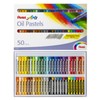 Pentel PHN-MF50 Oil Pastel, 50 Colors, 6 Metallic Colors, 6