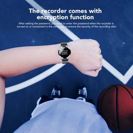 Voice Recorder Watch, Digital Voice Activated Recorder Bracelet, MP3 Player Recorder, File Encryption Auto Save Recording Watch with Time Display, Recording Audio Device (16)