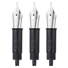Set of 3 Jinhao 82 Fountain Pen Medium Nib with Black Section Feed Silver-Compatible with Jinhao 82, 88, 95 Fountain Pen
