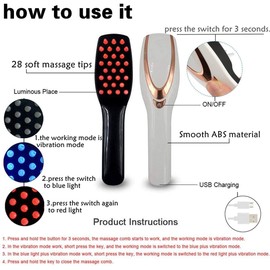 Phototherapy Scalp Massager Comb for Hair Growth, Phototherapy Hair Regrowth Brush,Anti Hair Loss Head Care Electric Massage Comb Brush with USB Rechargeable1