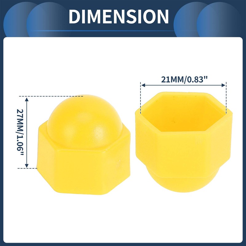INFINAUTO Wheel Lug Nut Bolt Exterior 21mm Rims Tire Nut