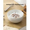 Large Ceramic Mixing Bowls, White Kitchen Bowls (1QT/2.3QT/4.6QT), Set of