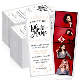 200 Pcs Magnetic Picture Frame Flexible Magnetic Photo Holder with Inserts for 2" x 6" PVC Frames Magnet Photo Sleeves for Refrigerator Wedding Grad Party Baby Shower Picture Booth, Vertical