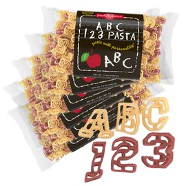 Pastabilities Fun Shaped Pasta for Kids - ABC 123 Pasta - Letters and Numbers Fun Theme, Non-GMO Natural Wheat Pasta, All-Natural, Kosher Certified, Made in the USA, (6 Pack,14 Oz)