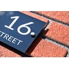 Badgemaster Modern Anthracite House Number Sign Plaque Stainless Steel Standoffs
