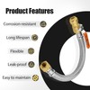 Foskan 1 Pack Foskan 18" Flexible Water Heater Connector Hose,With