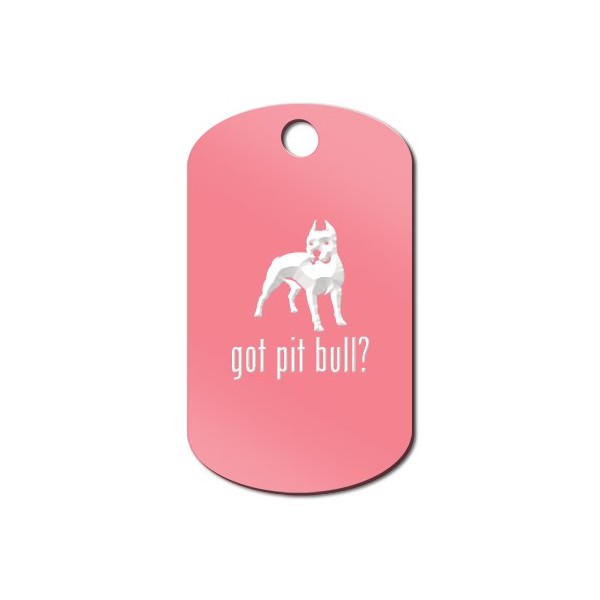 Mister Petlife Got Pit Bull Engraved Keychain/GI Tag APBT Pink