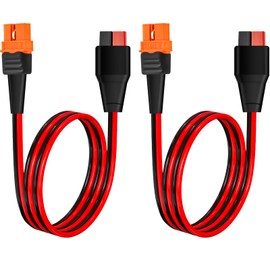 Jingzan Upgraded 2PCS XT60i to Anderson Adapter,12AWG 2FT Anderson to XT60i Connector Cable for RC Battery Solar Portable Power Station and Solar Panel
