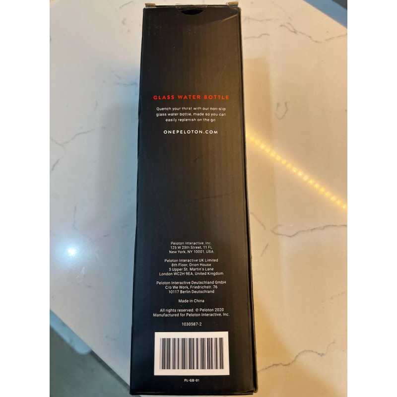 PELOTON Non-Slip Glass Water Bottle