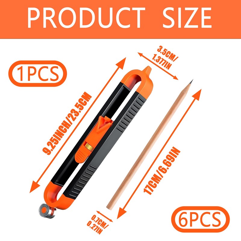 7 Piece Scribe Tool Kit, Durable Metal Scribing Tool and