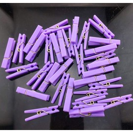 JUXINGDAZYF Clothes Pins Baby Shower Clothespin Favors Pink Girl Blue Boy Party Game Purple Clothespin（48PCS (Purple)