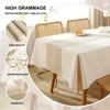 UWWGKK Linen Tablecloths for Rectangle Tables, Waterproof Tablecloth Advanced Waterproofing