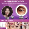 Auxmir 2025 Upgraded 30X Magnifying Mirror with Light, Makeup Mirror