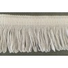 Unbranded WHITE 2 INCH LOOPED CHAINETTE FRINGE TRIM WITH DOUBLE