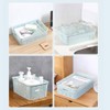 BUYGOO 5Pcs Plastic Storage Baskets with Lids Muti-colour Plastic Organizer
