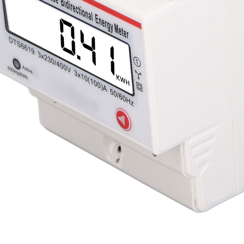 DIN Rail 3 Phase 4 Wire Energy Meter Multifunctional LCD