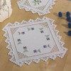 Permin Hardanger Tablecloth Embroidery Kit Hardanger Violet Counted Multi