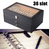 Pen Display Case Box, Leather Pen Storage Collect Holder Case