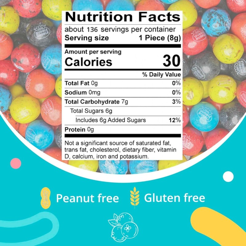 Global Gumball Assorted Berry Flavor Gumballs 1 Inch 134 Count