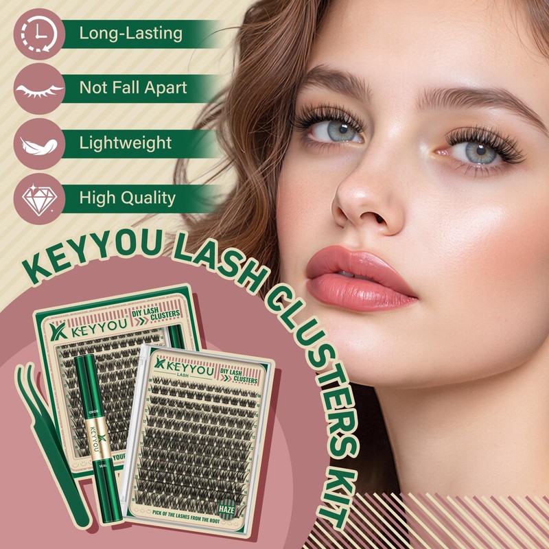 Lash Clusters Kit Soft Natural with Thin Band Easy to